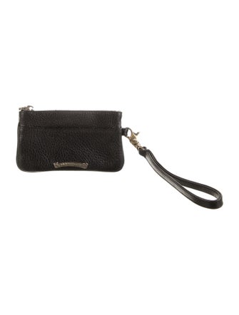 Chrome Hearts Cross Zip Leather Wristlet