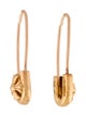 Chrome Hearts 22K Safety Pin Earrings