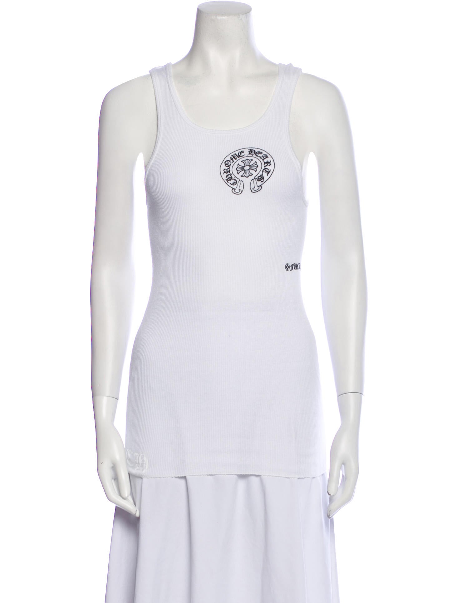 Chrome Hearts Graphic Print Scoop Neck Top w/ Tags