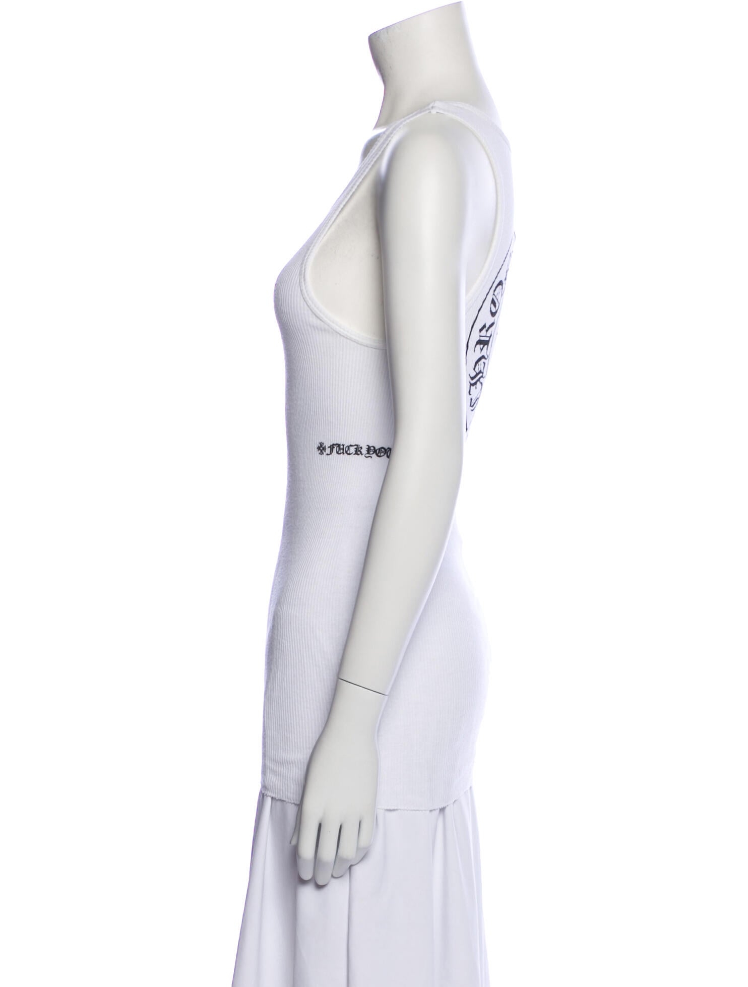 Chrome Hearts Graphic Print Scoop Neck Top w/ Tags