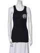 Chrome Hearts Horseshoe Logo Scoop Neck Top