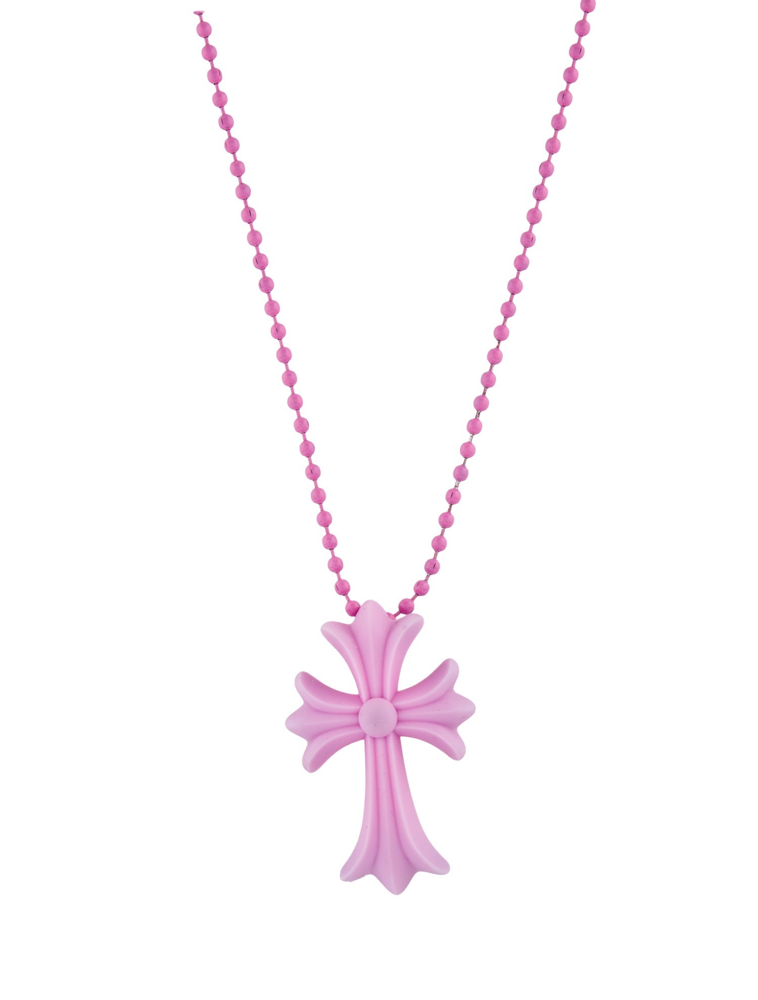 Chrome Hearts Silichrome Cross Pendant Necklace