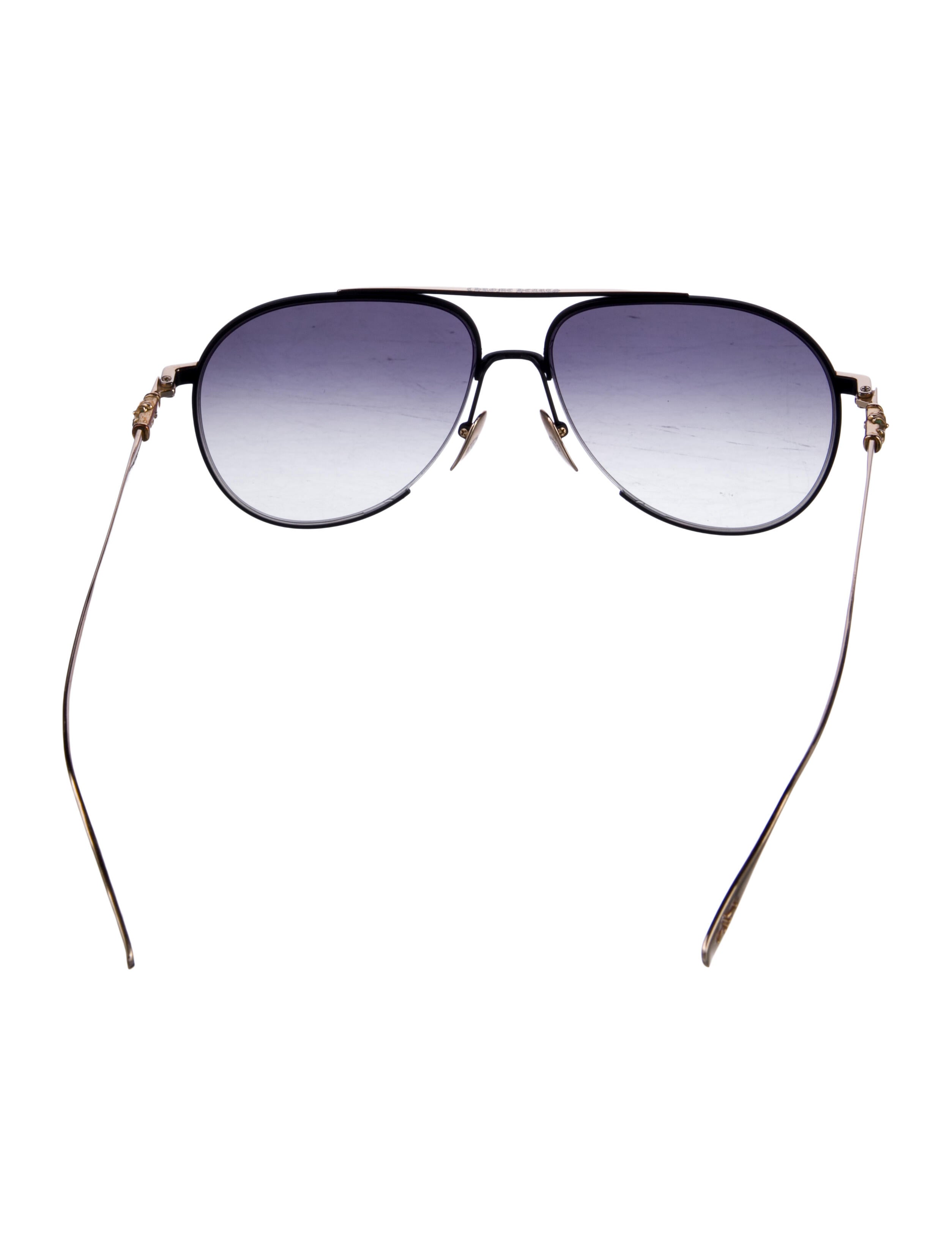 Chrome Hearts Steppin' Blu Aviator Sunglasses