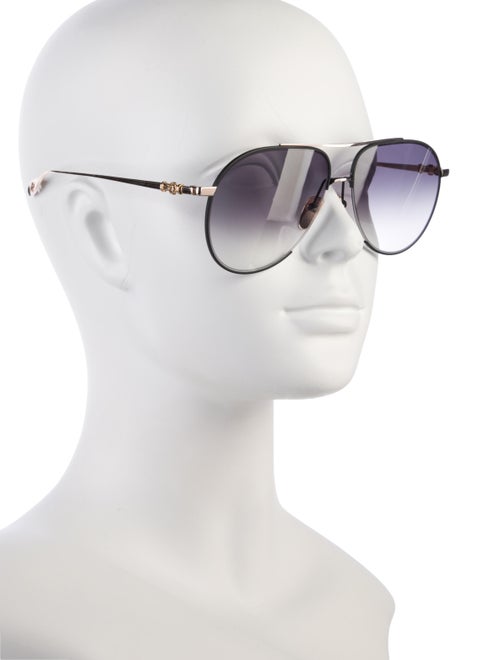 Chrome Hearts Steppin' Blu Aviator Sunglasses