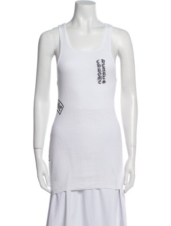 Chrome Hearts Vertical Logo Graphic Print Top