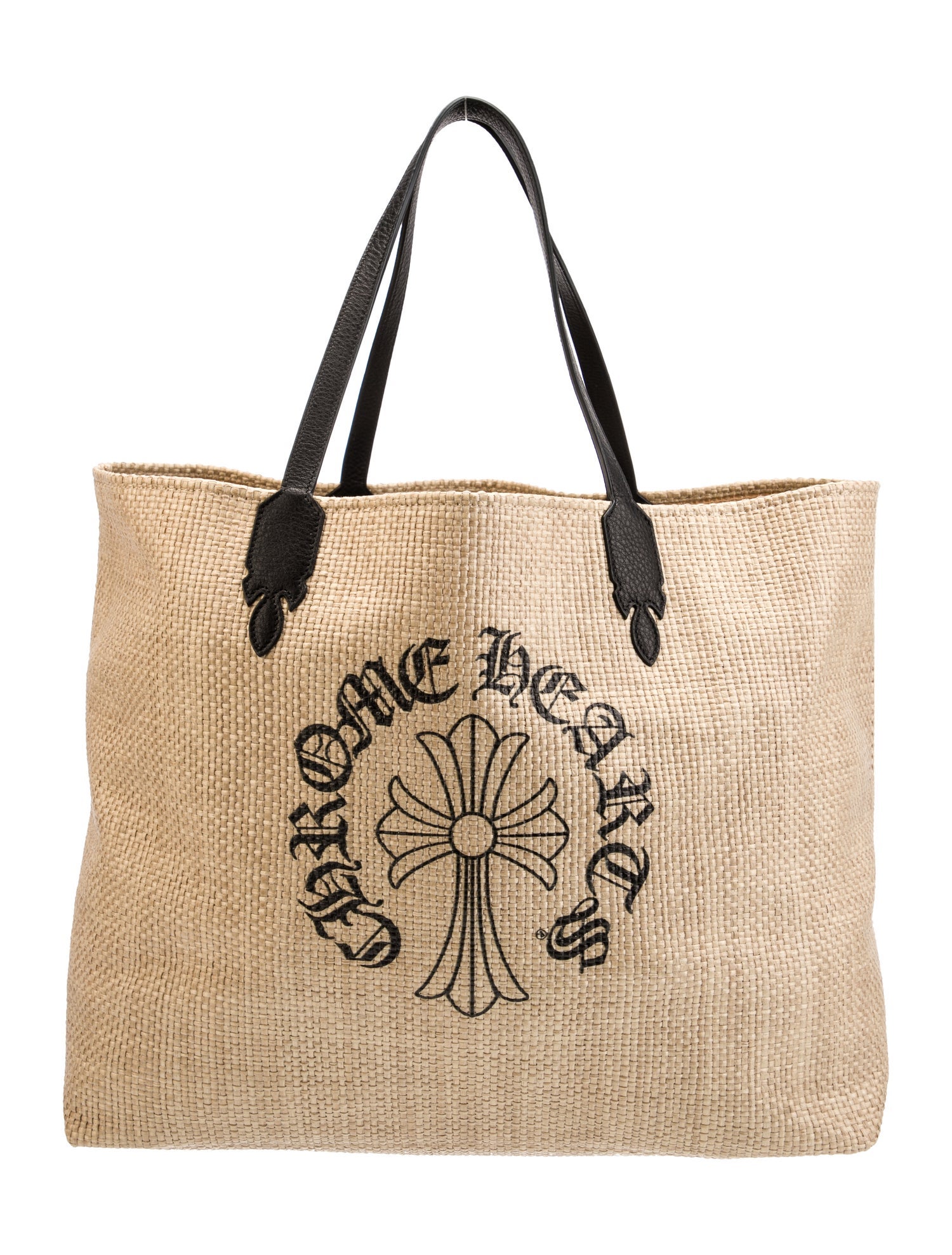 Chrome Hearts Raffia Cross Logo Raffia Tote