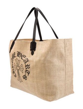 Chrome Hearts Raffia Cross Logo Raffia Tote