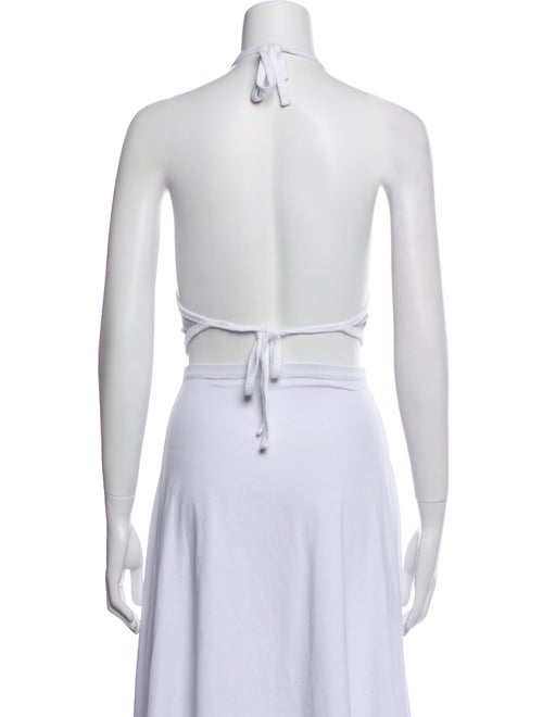 Chrome Hearts Graphic Print Halterneck Crop Top