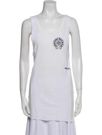 Chrome Hearts Horseshoe Logo Graphic Print Top