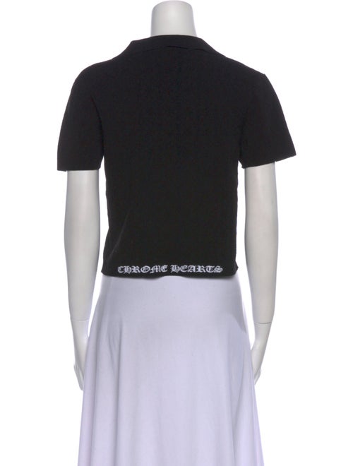 Chrome Hearts Tonal Monogram V-Neck Crop Top