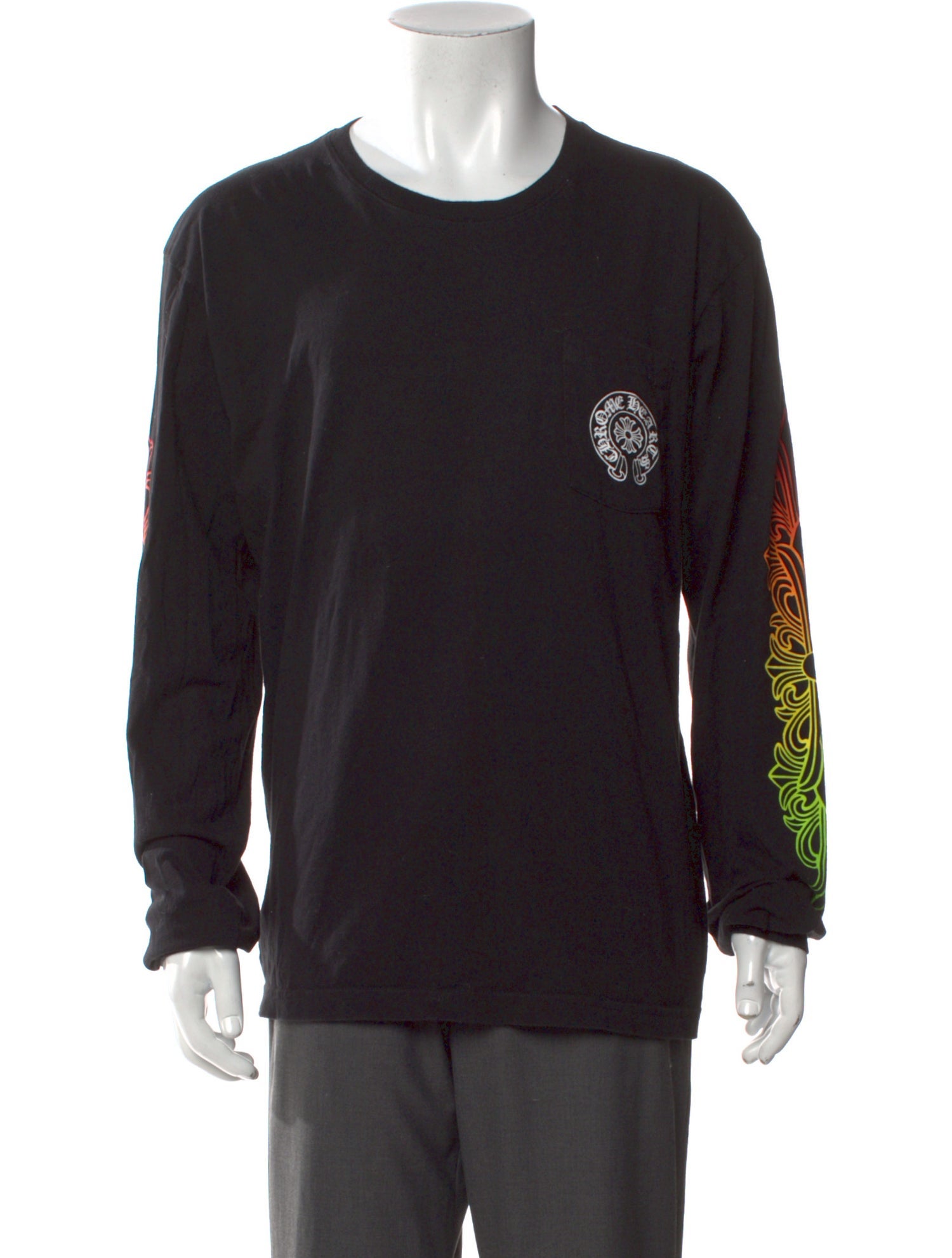 Chrome Hearts Gradient Floral Graphic Print T-Shirt