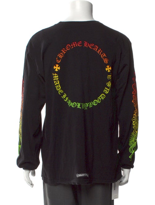 Chrome Hearts Gradient Floral Graphic Print T-Shirt