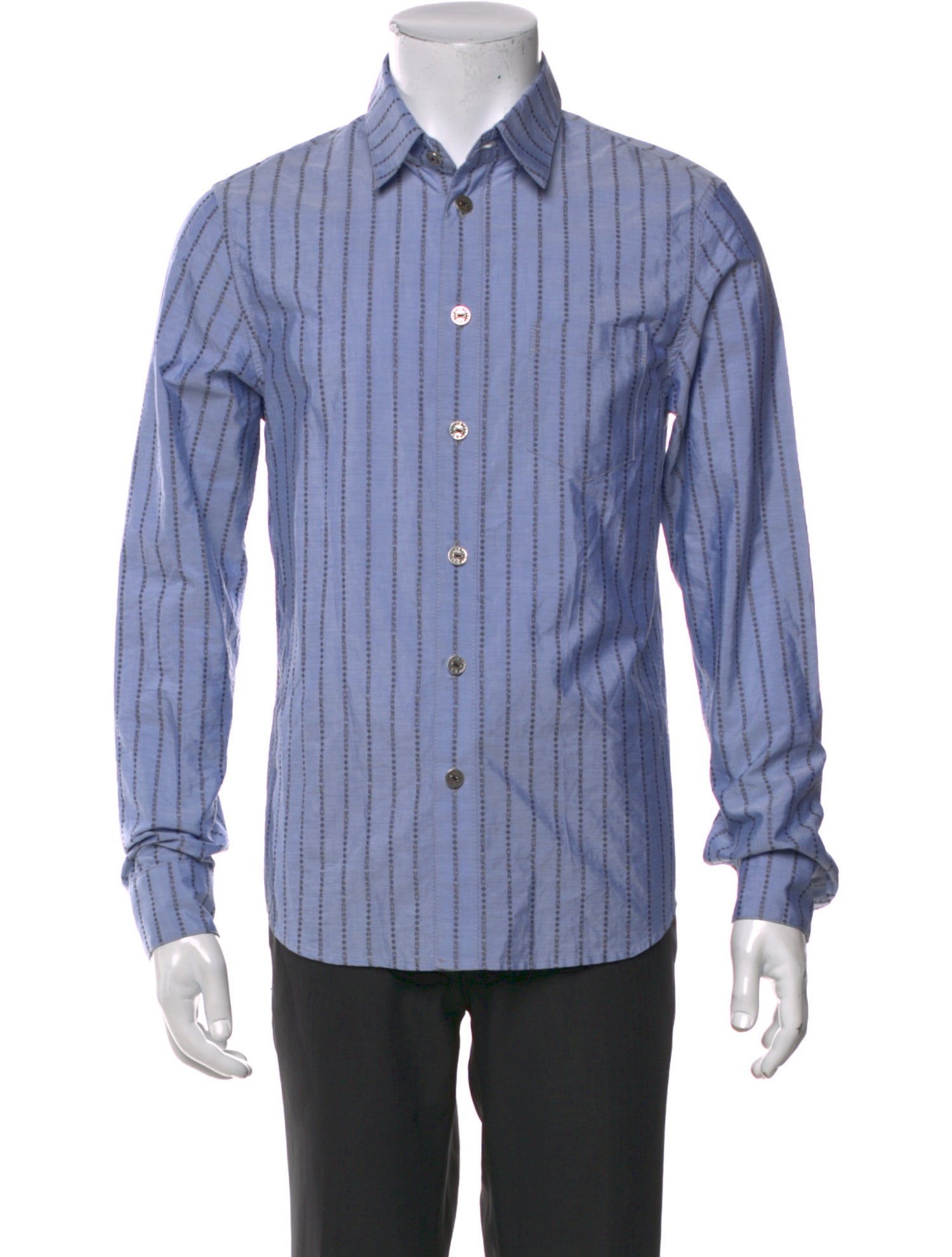 Chrome Hearts Logo Striped Striped Shirt