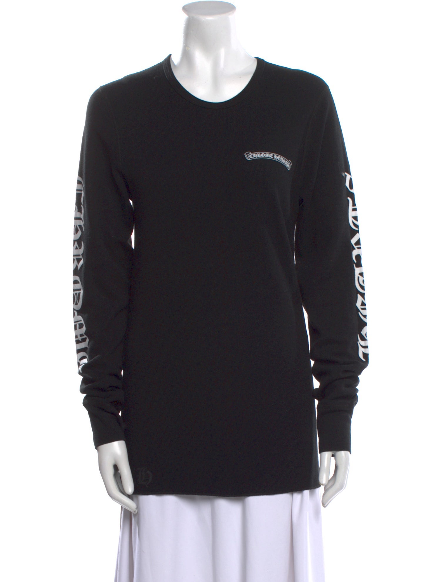 Chrome Hearts Scroll Logo Thermal Graphic Print Sweatshirt