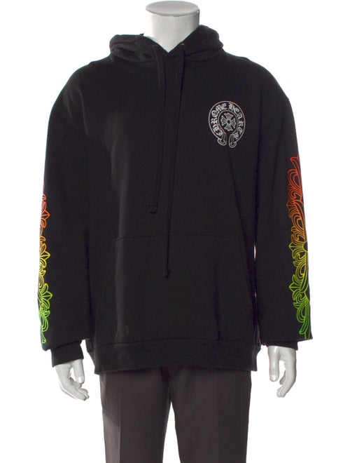 Chrome Hearts Gradient Floral Graphic Print Hoodie