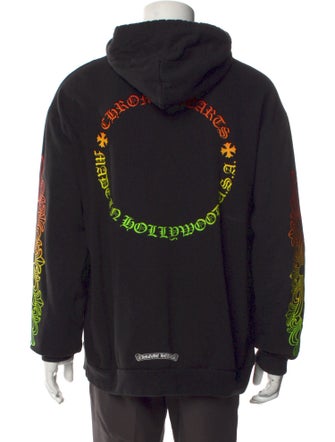 Chrome Hearts Gradient Floral Graphic Print Hoodie