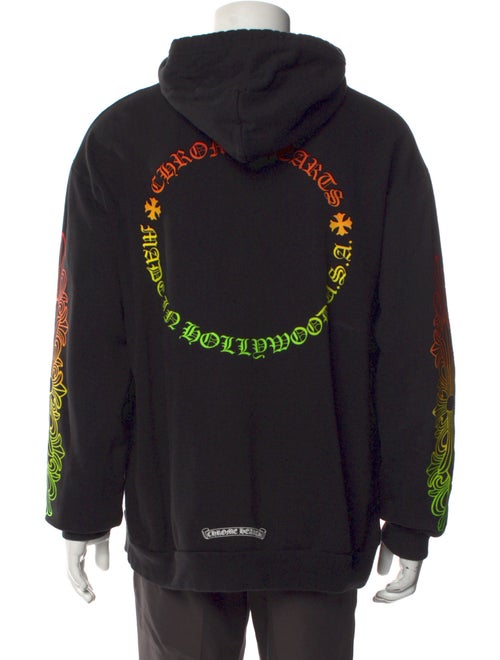 Chrome Hearts Gradient Floral Graphic Print Hoodie