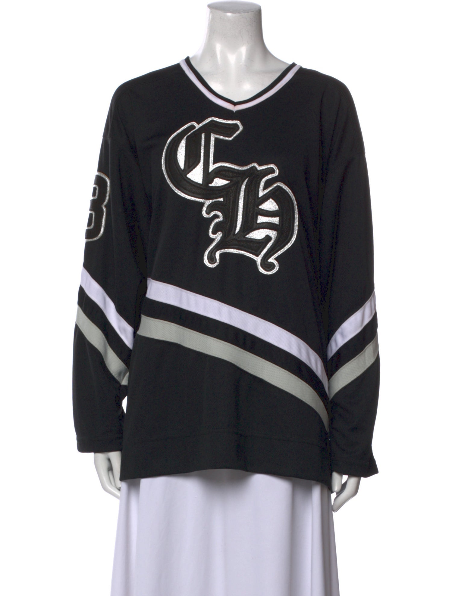 Chrome Hearts Hockey Jersey Graphic Print T-Shirt
