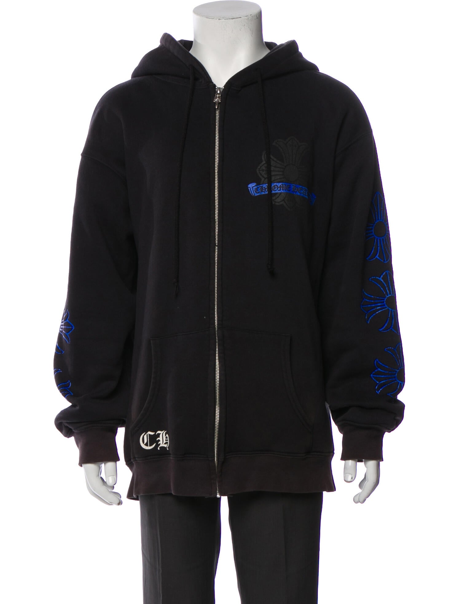 Chrome Hearts Maltese Cross Logo Graphic Print Hoodie