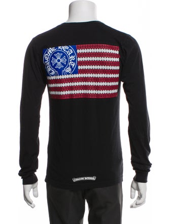 Chrome Hearts American Flag Graphic Print T-Shirt