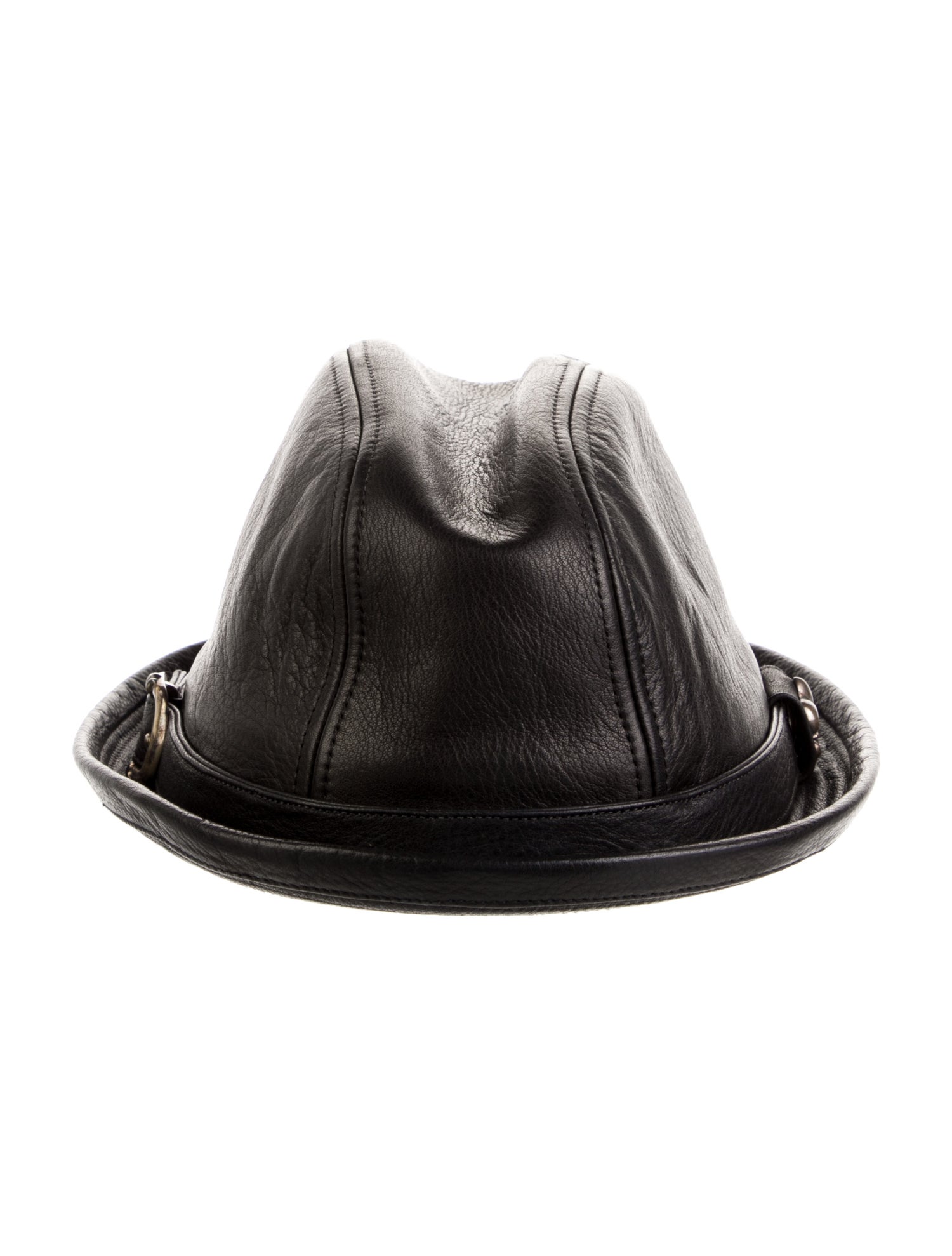 Chrome Hearts Fleur De Lis Leather Fedora