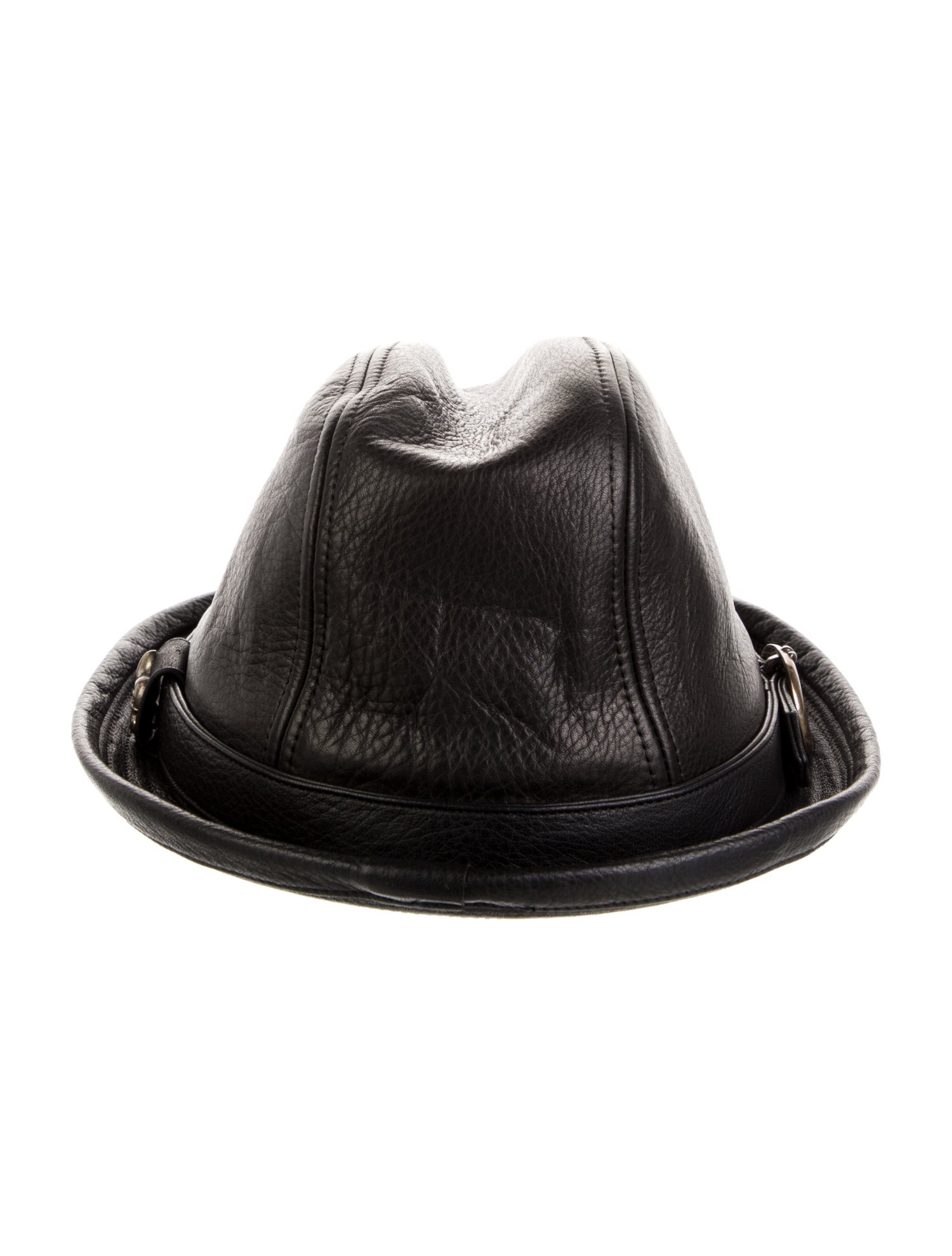 Chrome Hearts Fleur De Lis Leather Fedora