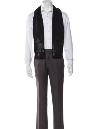 Chrome Hearts Leather Cemetery Cross Wool Shawl