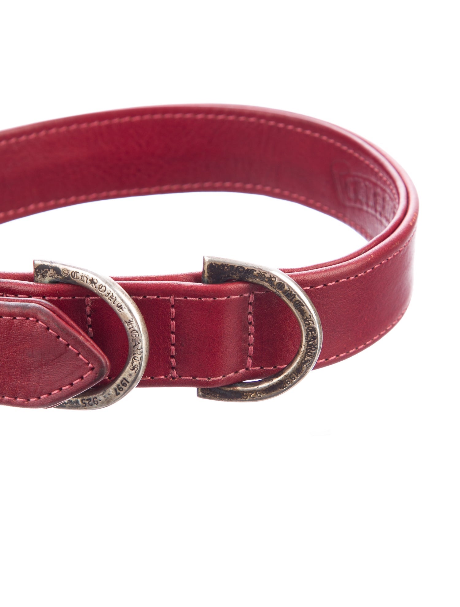 Chrome Hearts Vintage Sterling & Leather Pet Collar