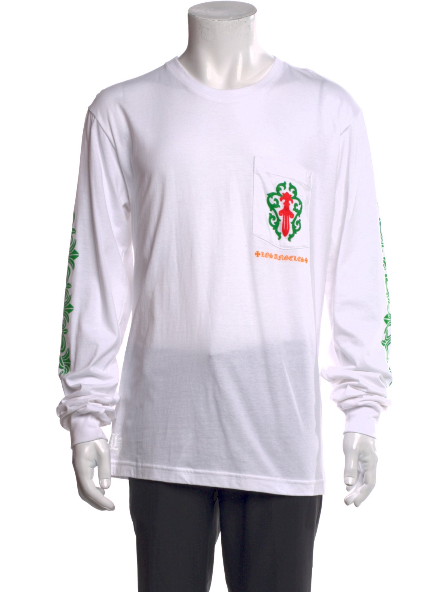 Chrome Hearts Los Angeles Dagger Logo Graphic Print T-Shirt