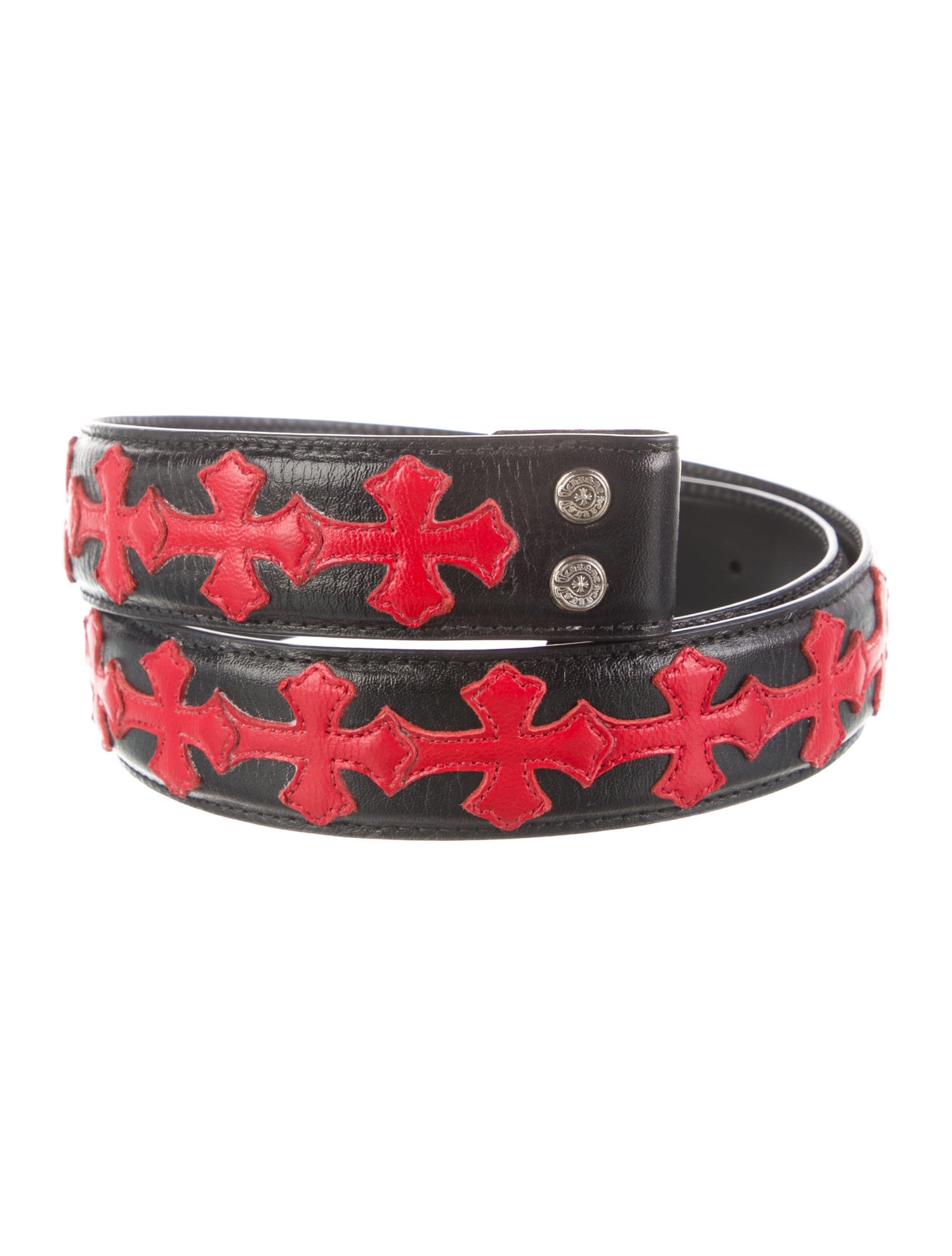 Chrome Hearts Cross Patch Leather Waist Belt