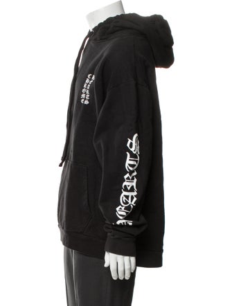 Chrome Hearts Vertical Logo Graphic Print Hoodie