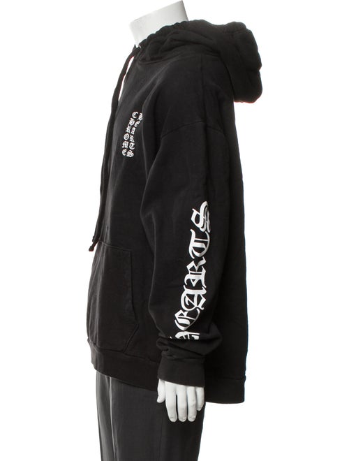 Chrome Hearts Vertical Logo Graphic Print Hoodie