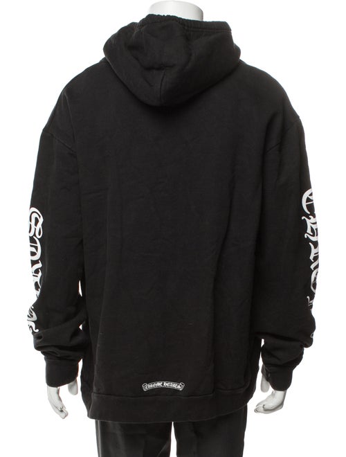 Chrome Hearts Vertical Logo Graphic Print Hoodie
