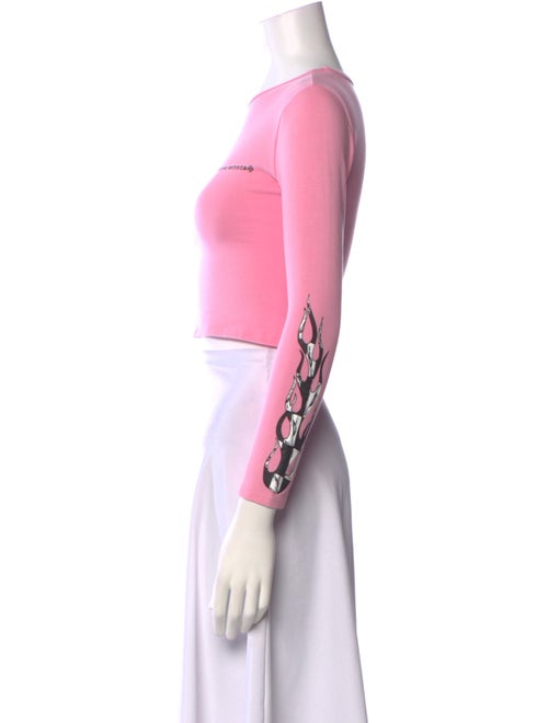 Chrome Hearts x Matty Boy Flame Crew Neck Crop Top