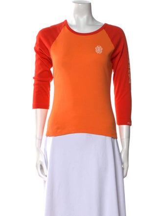 Chrome Hearts Colorblock Pattern Scoop Neck Top