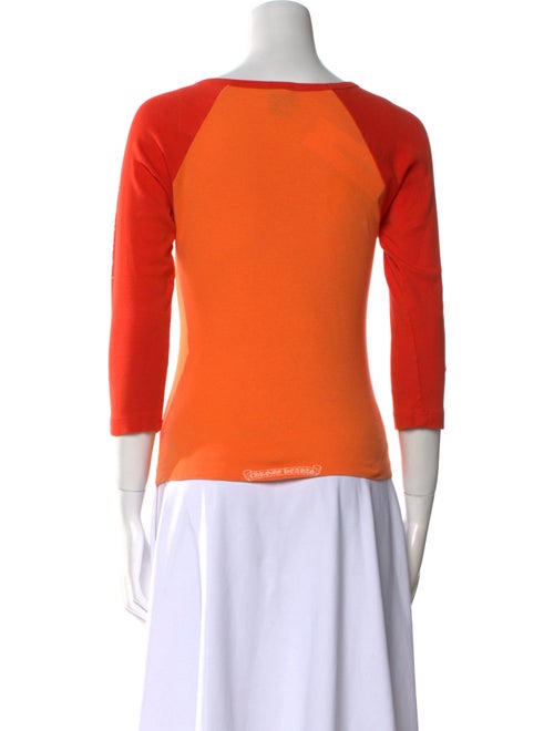 Chrome Hearts Colorblock Pattern Scoop Neck Top