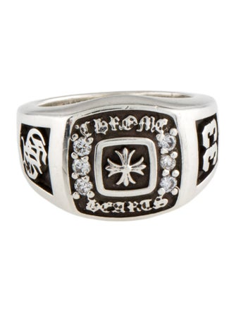 Chrome Hearts Diamond Champion 33 Signet Ring