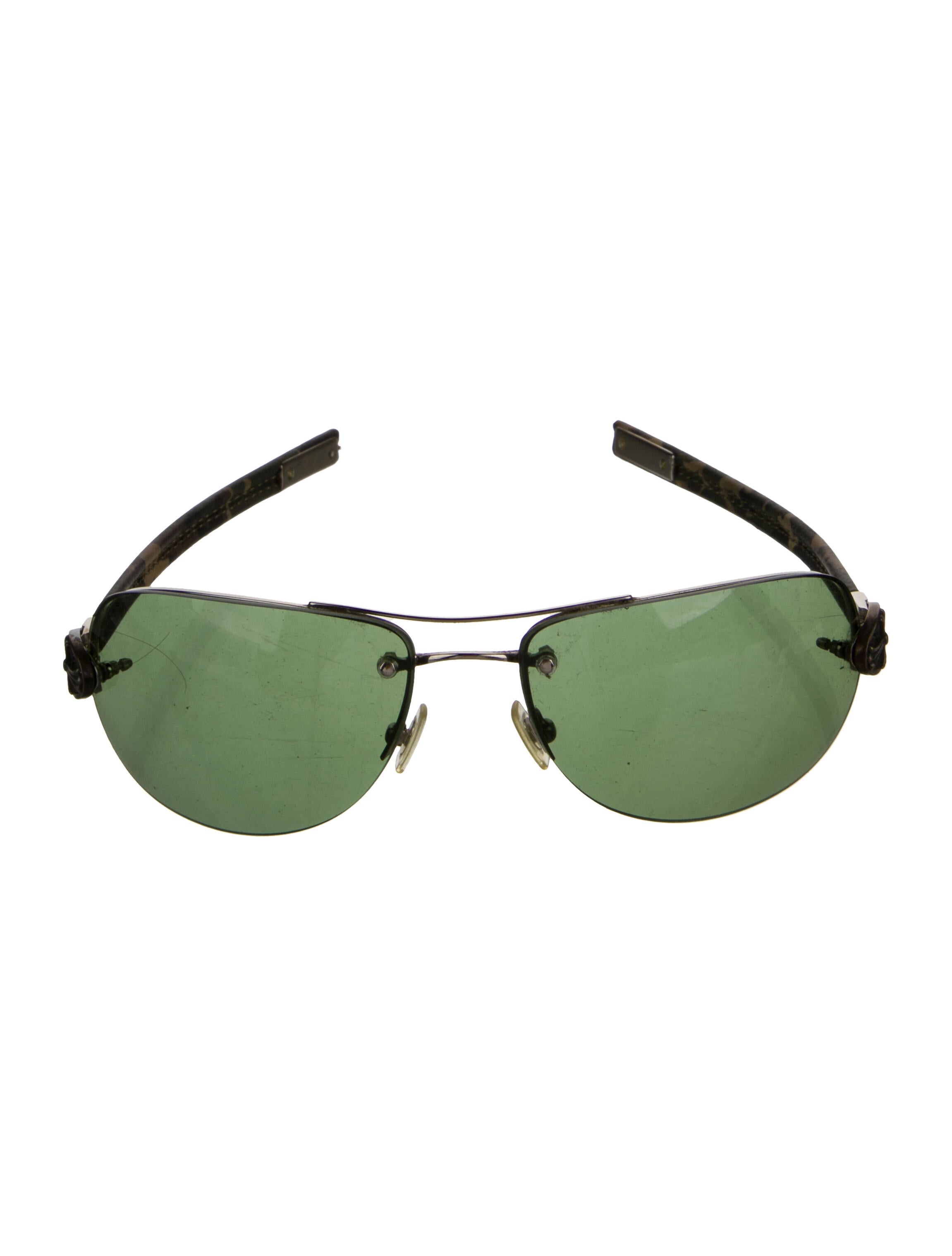 Chrome Hearts Classic Oval Aviator Sunglasses