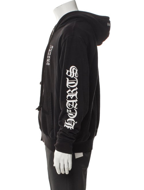 Chrome Hearts Vertical Logo Graphic Print Hoodie