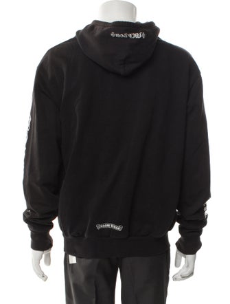 Chrome Hearts Vertical Logo Graphic Print Hoodie