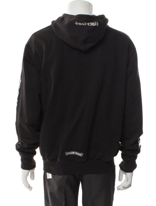 Chrome Hearts Vertical Logo Graphic Print Hoodie