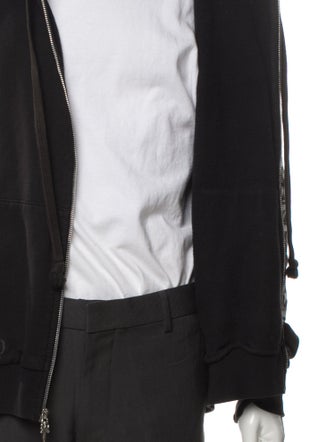 Chrome Hearts Vertical Logo Graphic Print Hoodie