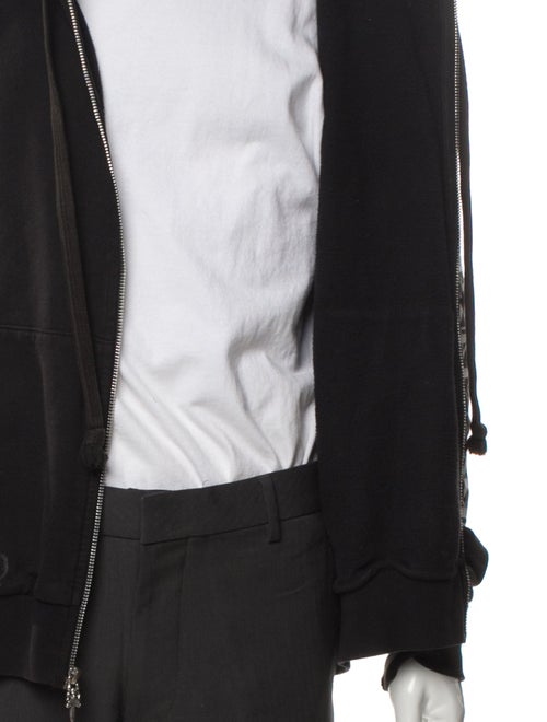 Chrome Hearts Vertical Logo Graphic Print Hoodie