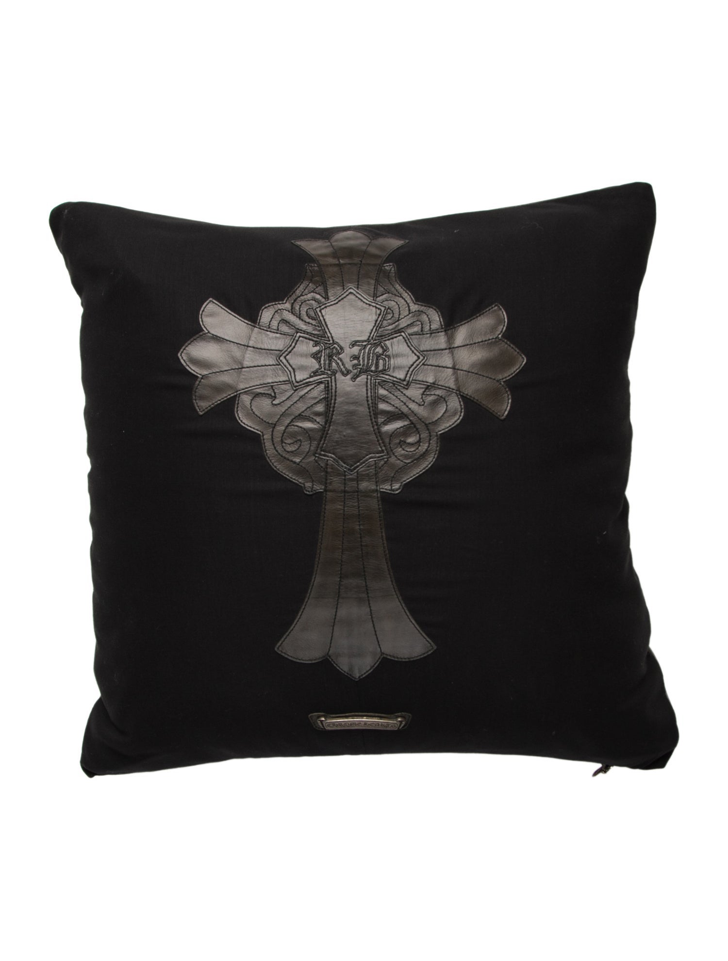 Chrome Hearts Leather Cross Throw Pillow