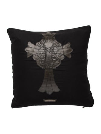 Chrome Hearts Leather Cross Throw Pillow