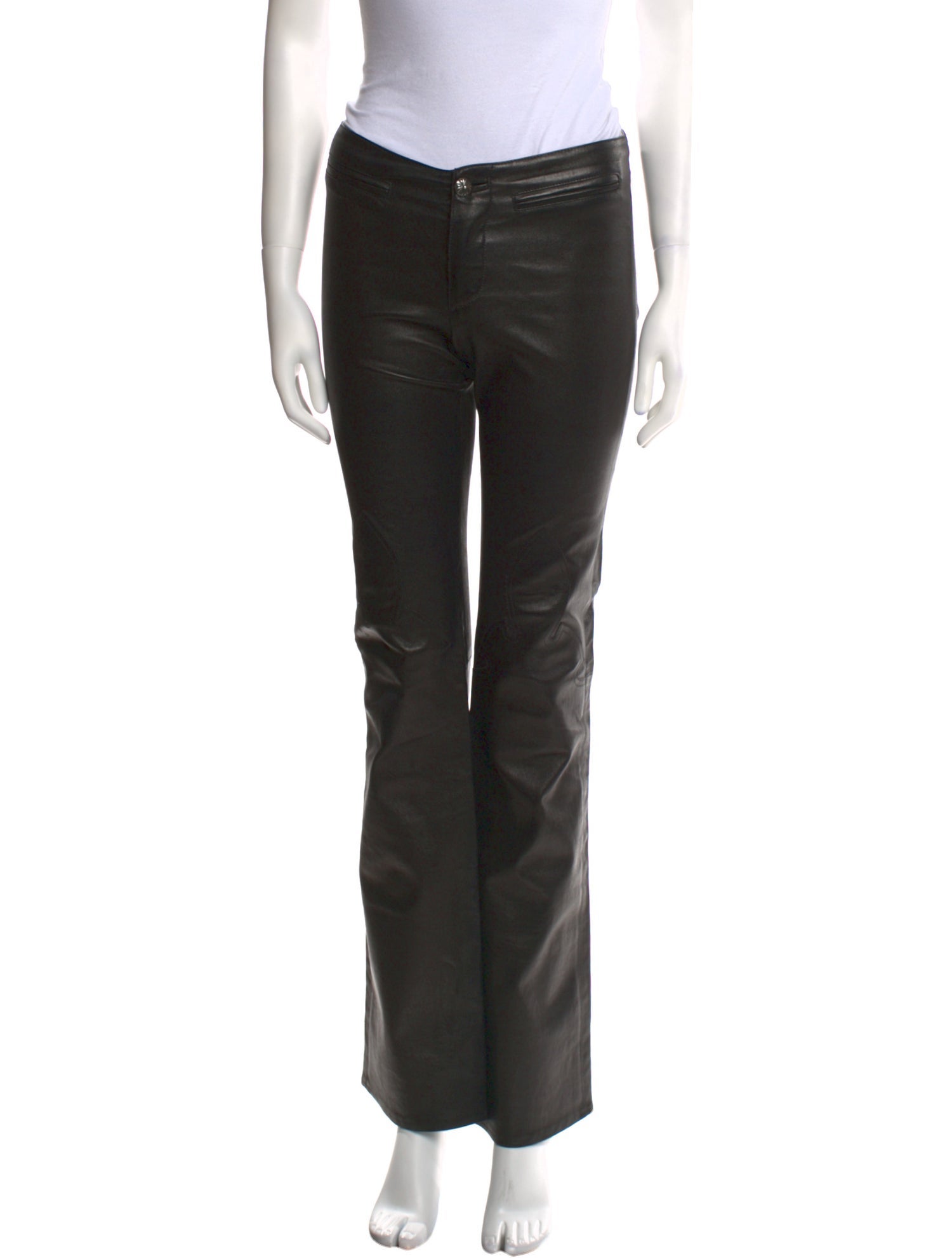 Chrome Hearts Leather Wide Leg Pants