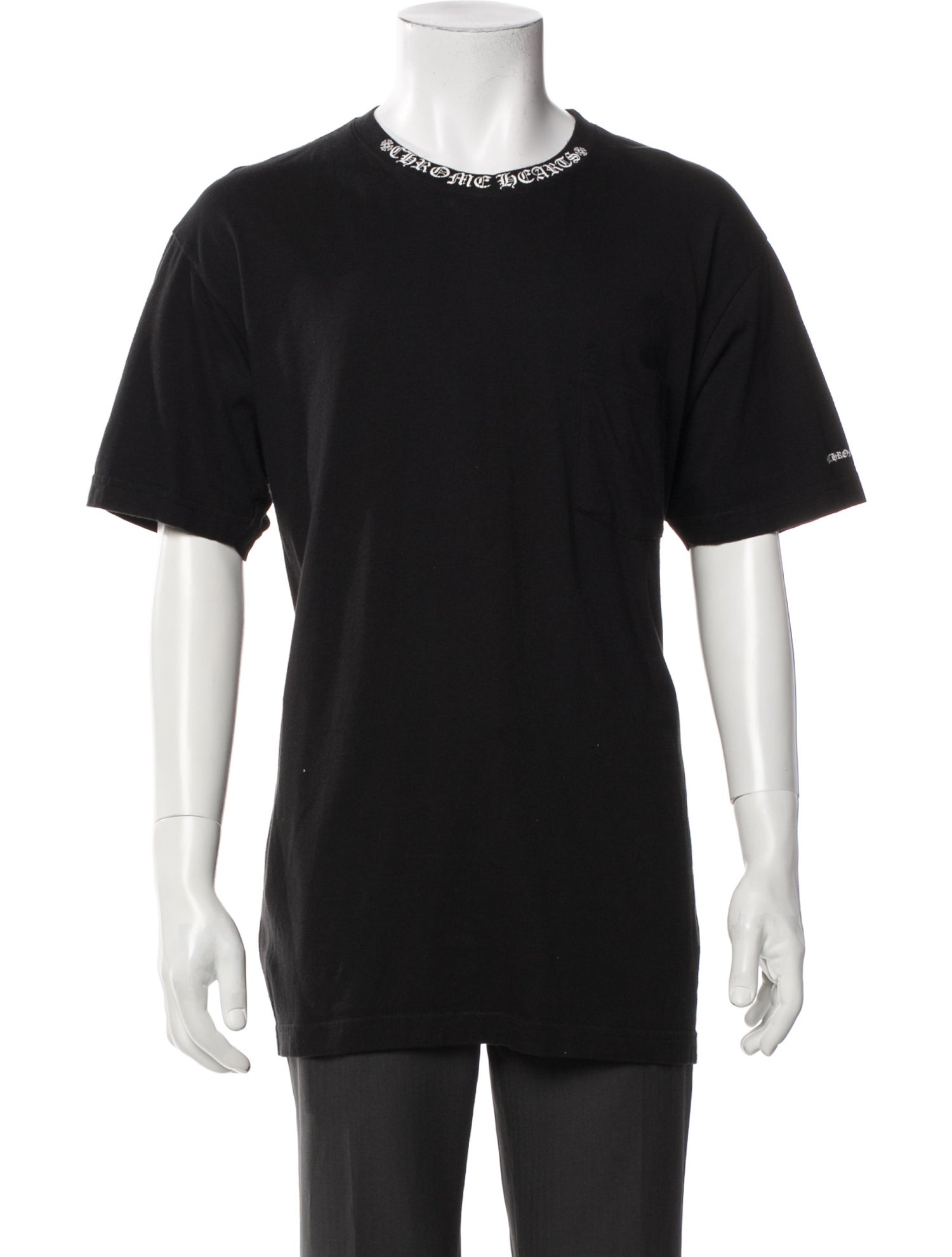 Chrome Hearts Collar Logo Crew Neck T-Shirt