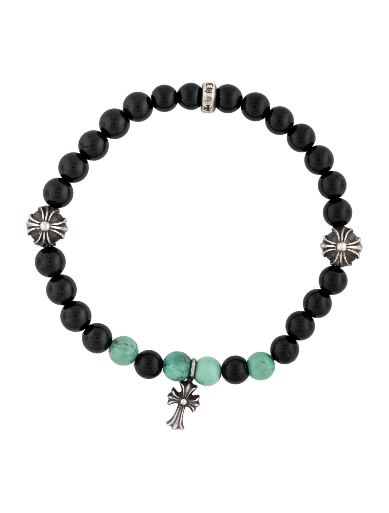 Chrome Hearts Tourmaline & Turquoise Bead Bracelet