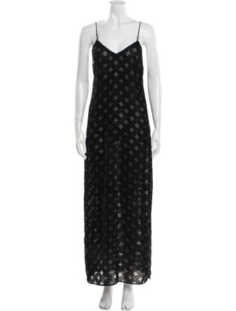 Chrome Hearts Velvet Cross Long Dress
