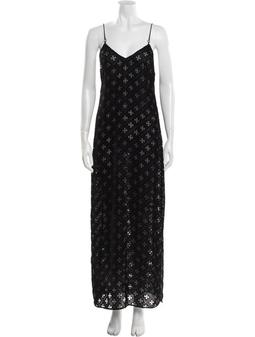 Chrome Hearts Velvet Cross Long Dress